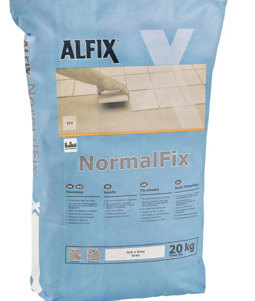 Alfix NormalFix fliseklæber - grå - 20 kg