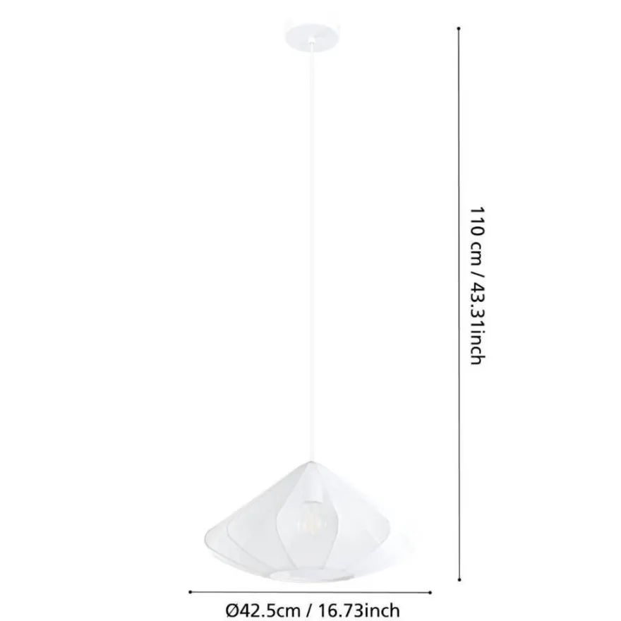 Eglo Dolwen pendel hvid Ø42,5 cm