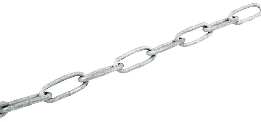 Galvaniseret kæde langleddet Ø5 mm x 5 meter