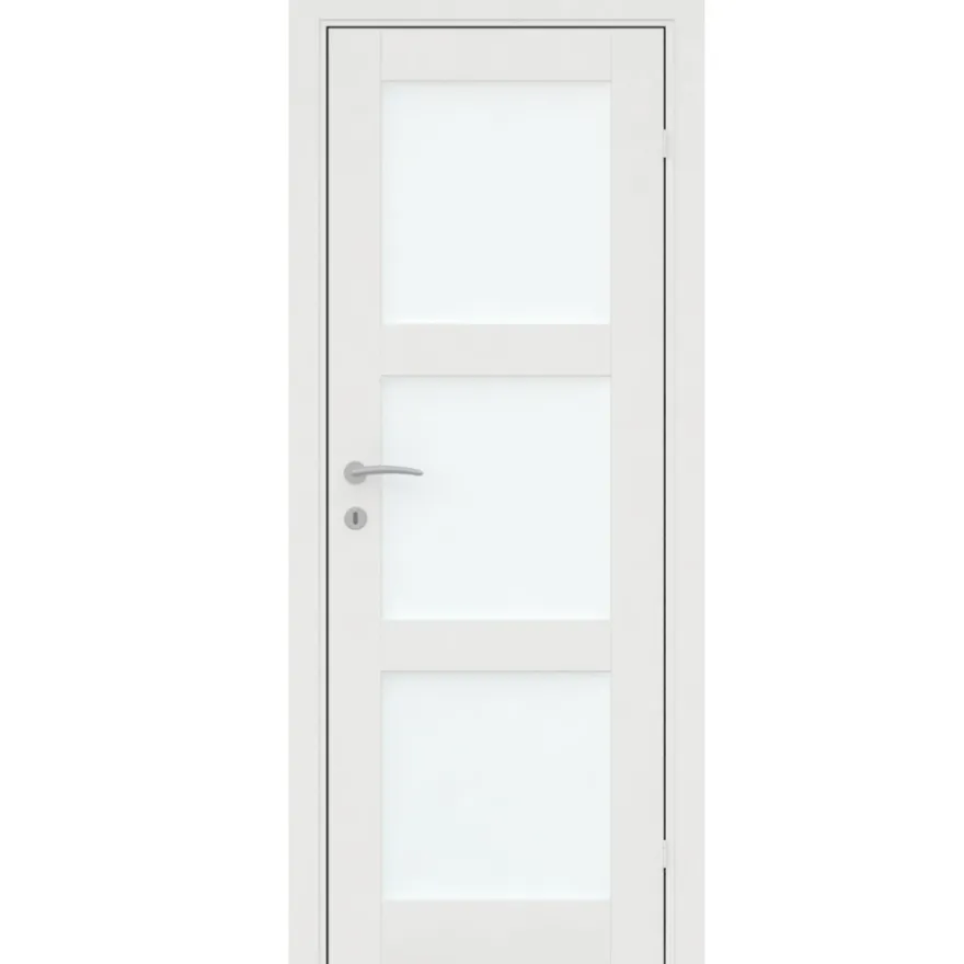 Glasdør Fashion 3 hvidmalet 82,5 x 204 cm