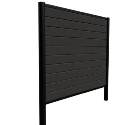 Kirkedal Alu hegn tilkøbssæt sort 128 x 180 cm