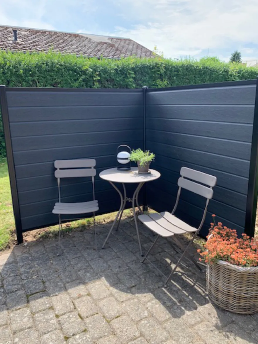 Kirkedal Alu Light hegn tilkøbssæt sort 184 x 150 cm