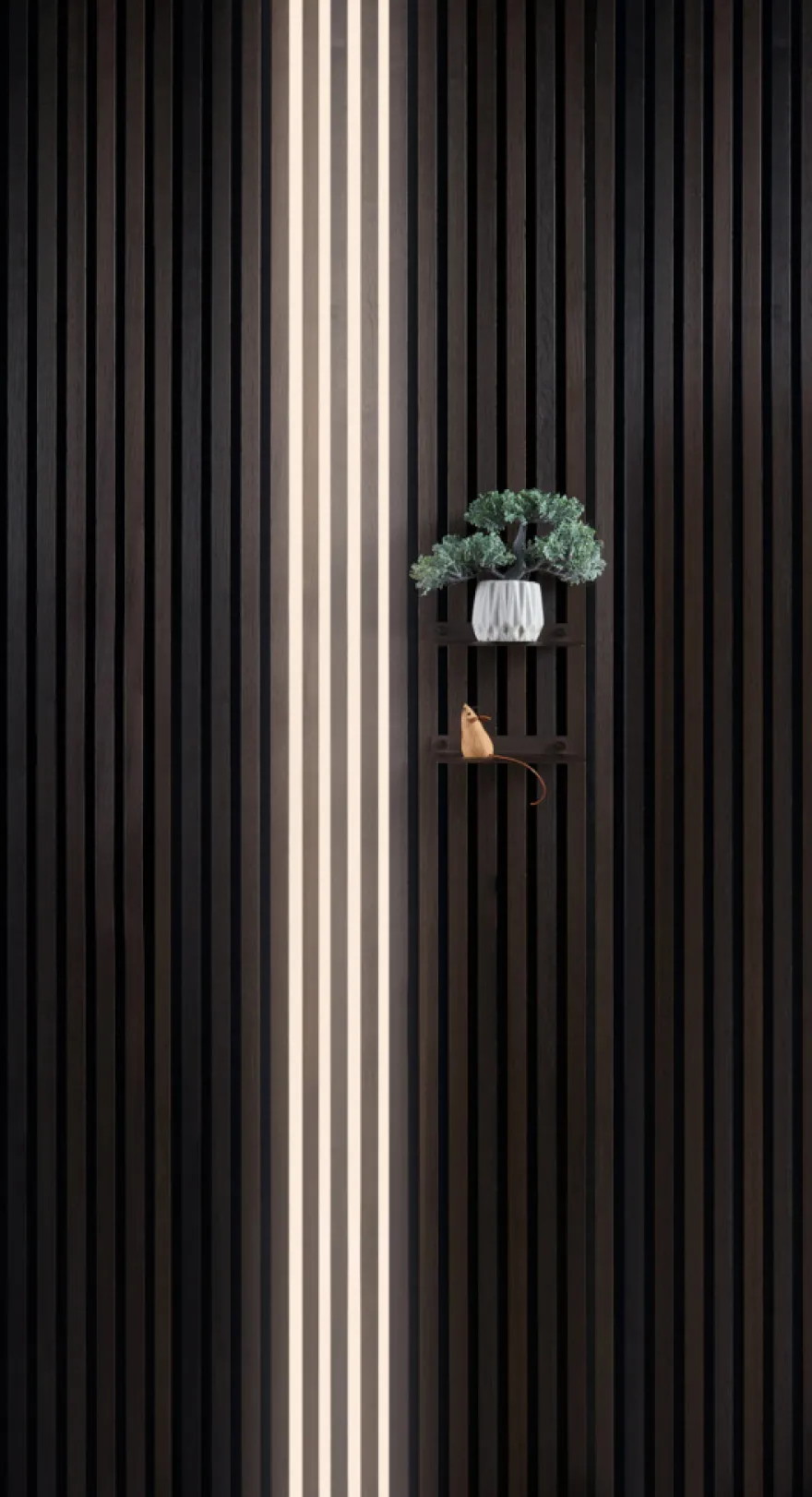 LED-lysskinne til akustikpanel sort 2,4 meter 4-pk.