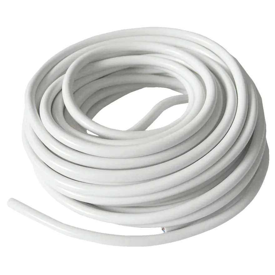 Ledning rund hvid 2 x 0,75 mm² 10 meter - Elworks