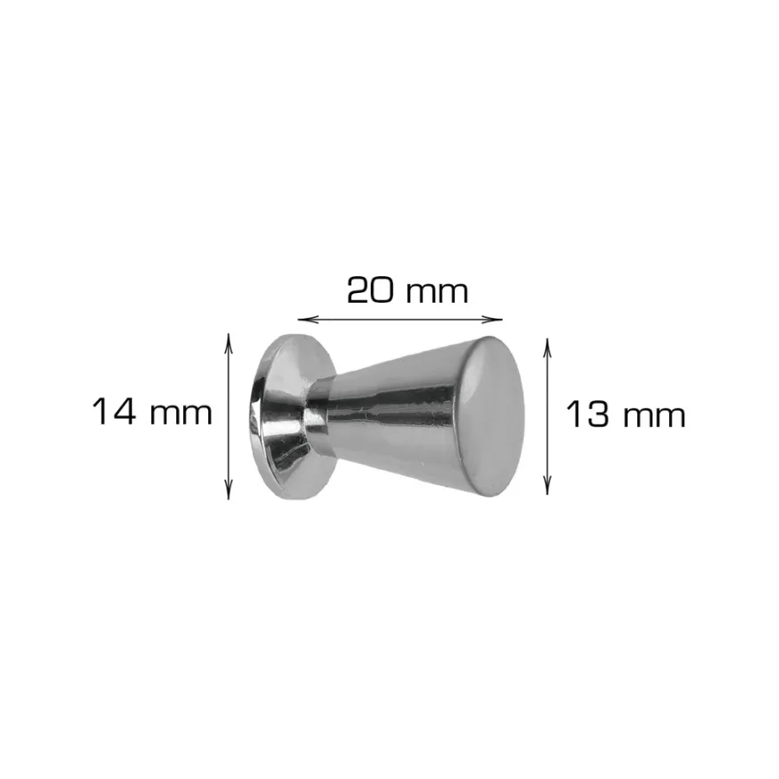 Møbelgreb trapez mat krom 13 mm 2 stk.