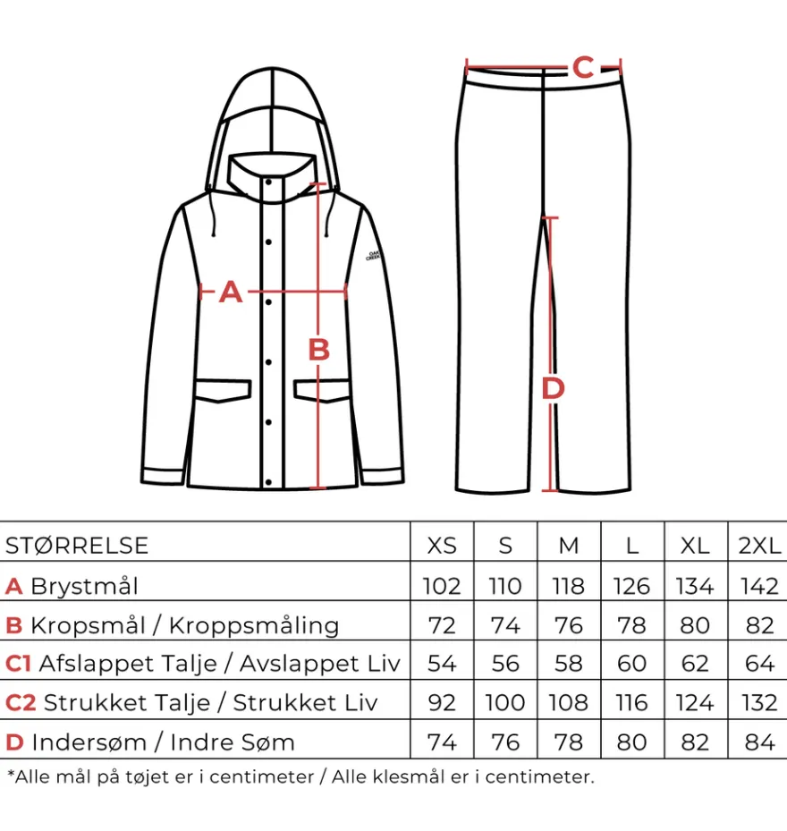 Oak Creek® regntøj unisex sort str. XL