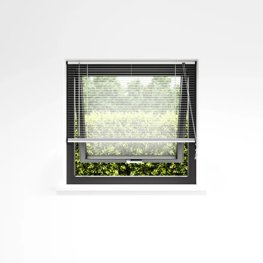 Persienne aluminium hvid 120 x 130 cm