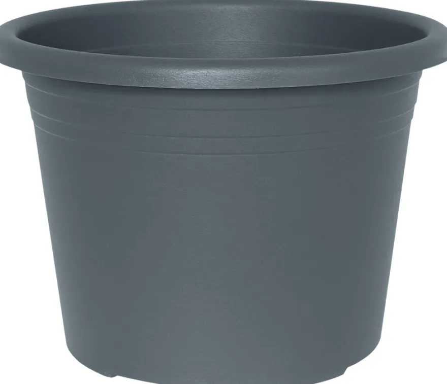 Potte Cylindro plast grå Ø35 cm