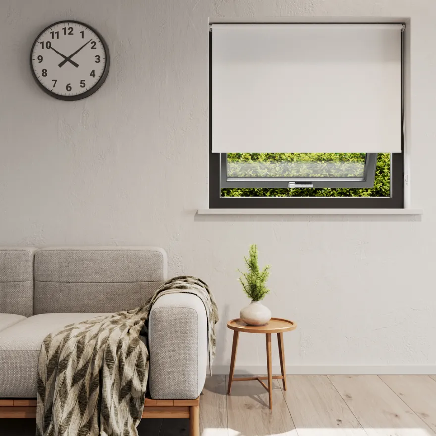 Rullegardin hvid 90 x 210 cm mørklægning
