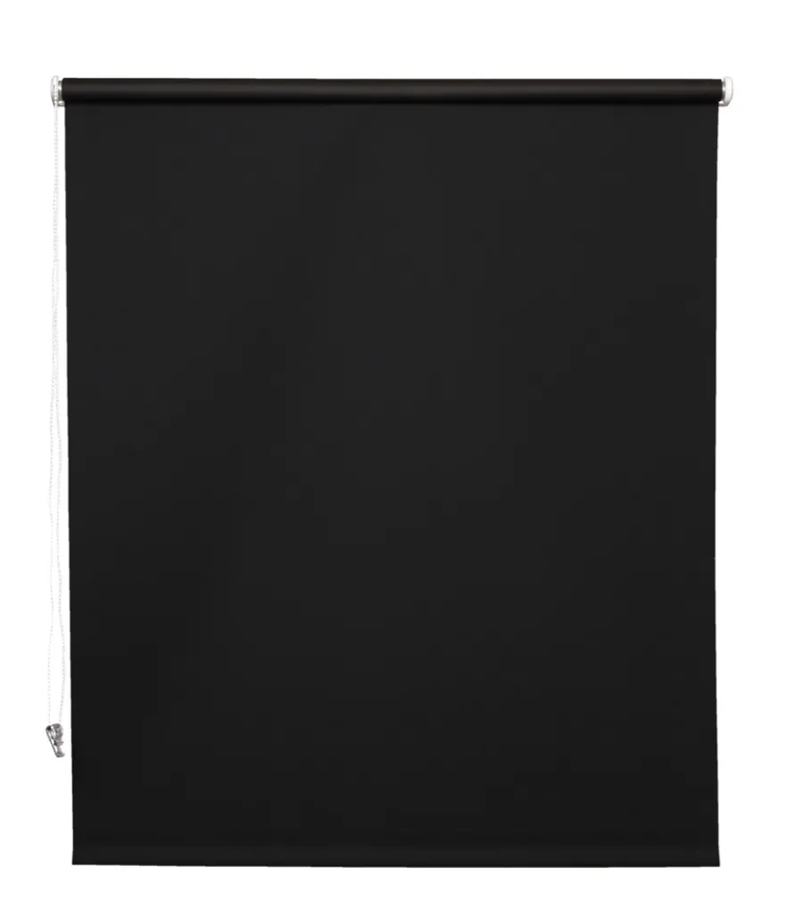 Rullegardin sort 90 x 210 cm mørklægning