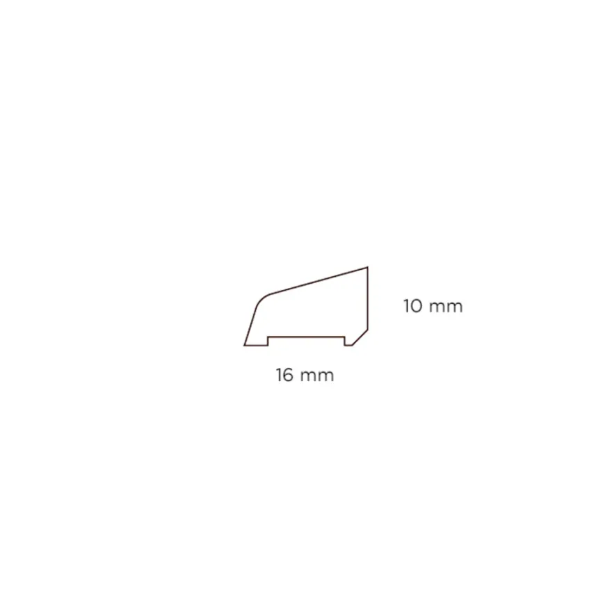 Sandliste plast alu - 10 x 16 x 3000 mm
