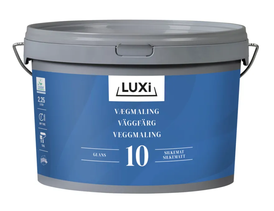 Vægmaling 10 hvid 2,25 liter - LUXI®